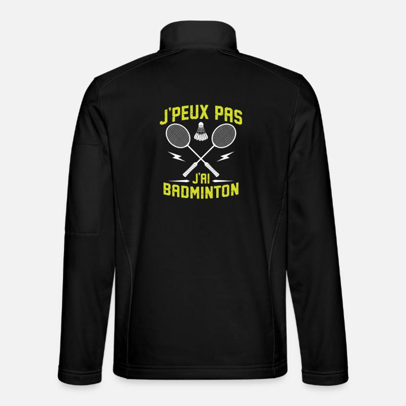 j'peux pas j'ai badminton - Veste en tissu softshell Unisexe - noir