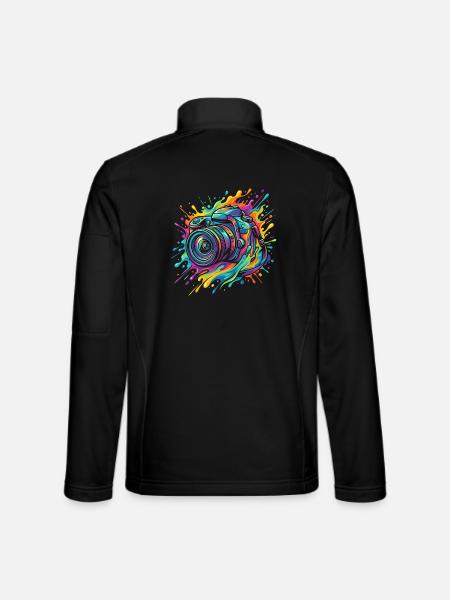Camera Photography Photographer SLR - Unisex Softshell Jacket - black - Back