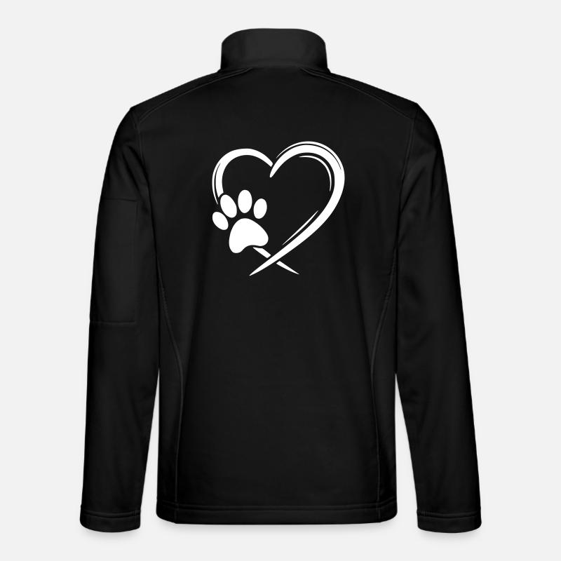 Paw Heart - Unisex Softshell Jacket - black