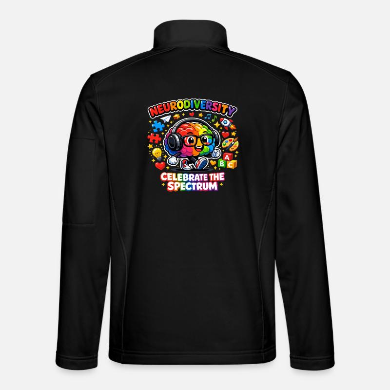 Neurodiversity Autism Stars Child - Unisex Softshell Jacket - black