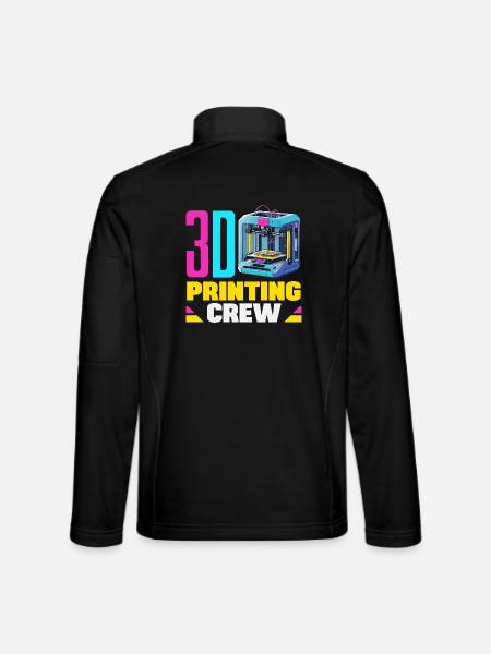 Équipe de robotique spatiale d’impression 3D Crew Maker Drôle - Veste en tissu softshell Unisexe - noir - Dos