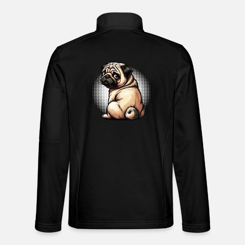 Mops Möpse Mopsbesitzer Mopsliebhaber Mopshalter Unisex Softshelljacke