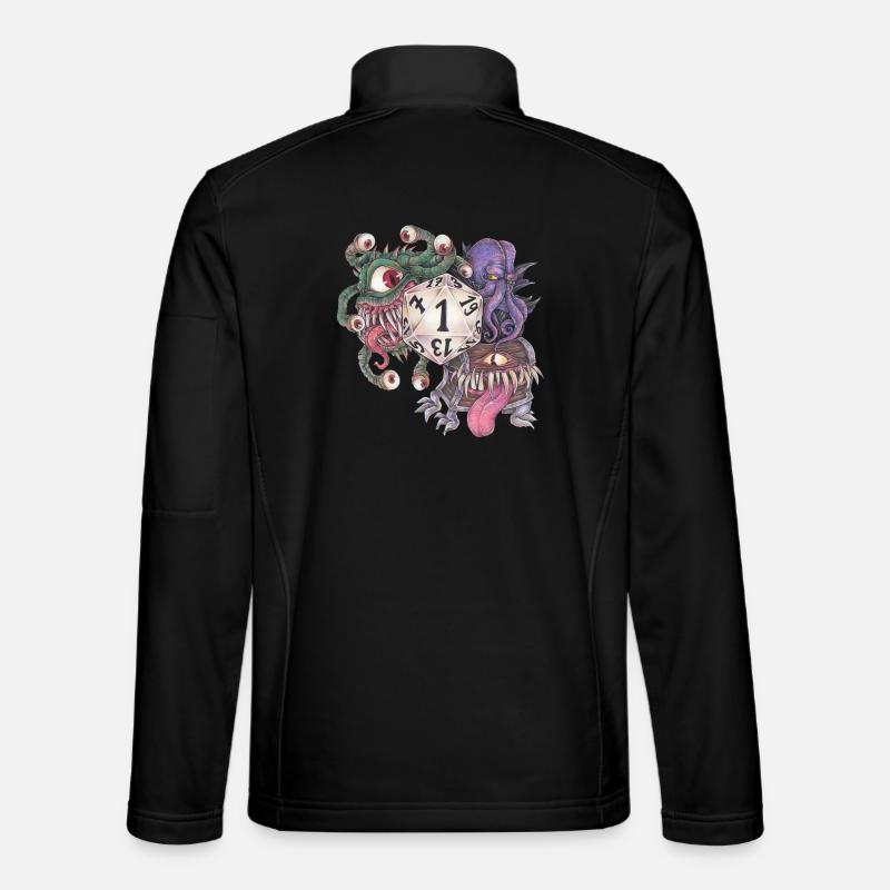 Échec du cadeau de dés D20 sur table de jeu de rôle Veste en tissu softshell Unisexe
