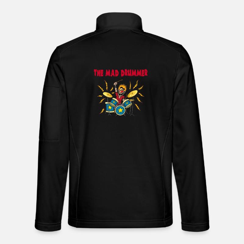 the crazy drummer Unisex Softshell Jacket