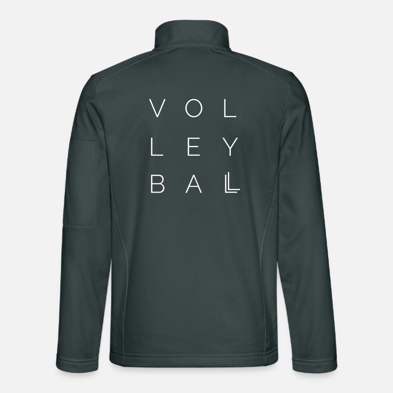 icône de volleyball icône de logo idée police Vector Veste en tissu softshell Unisexe