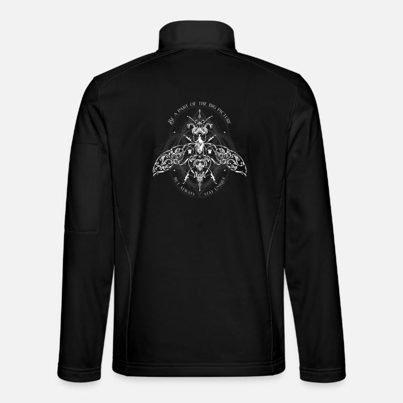Insekten Muster Psychedelisch Bug Pattern - Unisex Softshelljacke - Schwarz