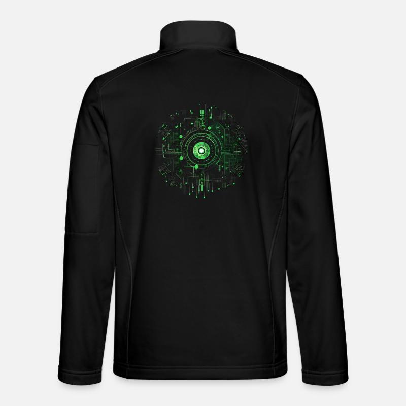 Matrix Style, Signs, Symbols, Cyber, SciFi, Code Unisex Softshell Jacket