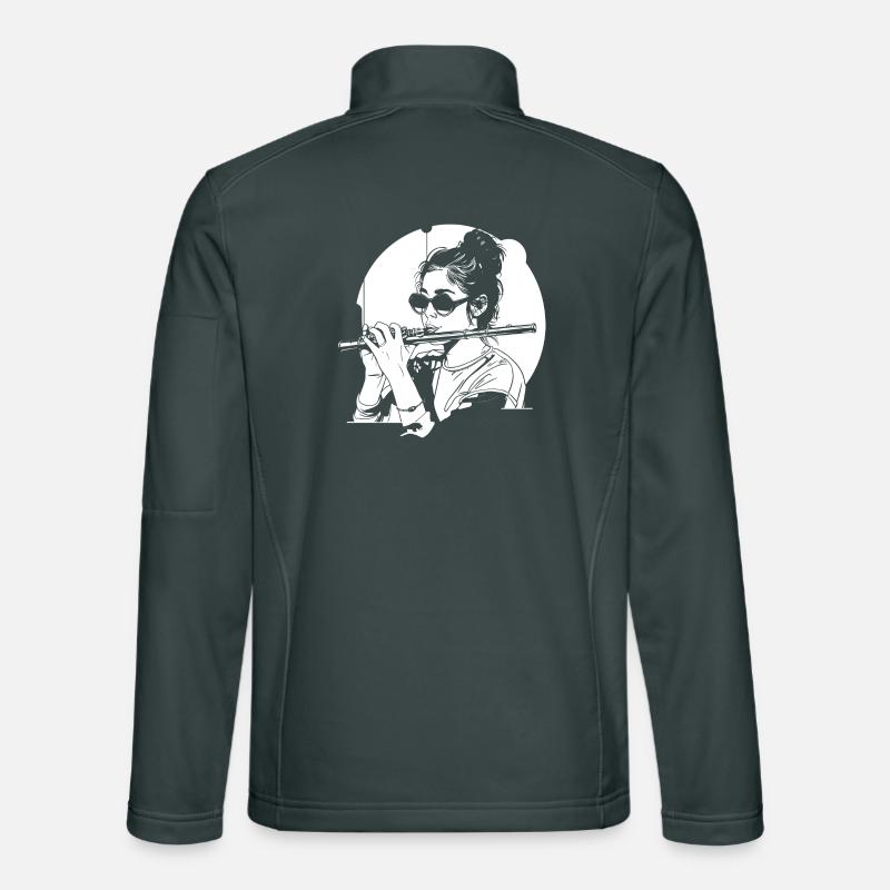 Drawing flutist Unisex Softshell Jacket