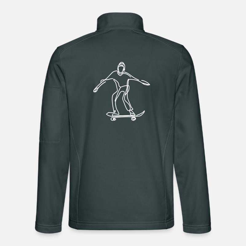 Skateboarder Zeichnung Unisex Softshelljacke
