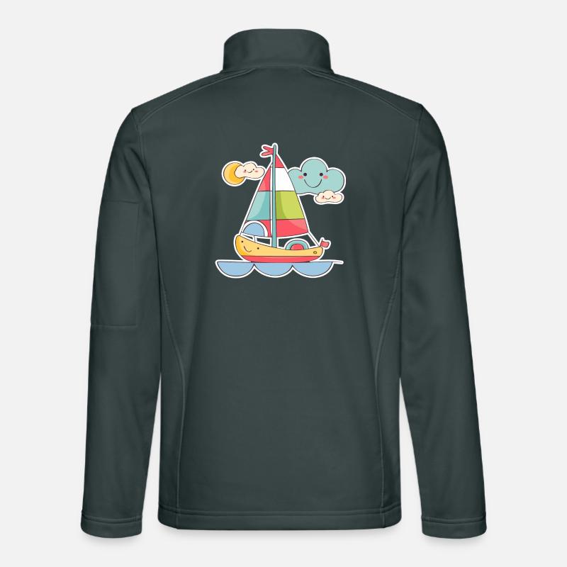Look de bande dessinée de voile Veste en tissu softshell Unisexe