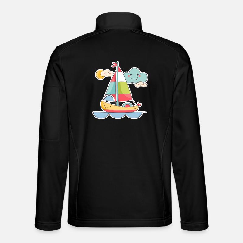 Sailing Comic Look - Unisex Softshell Jacket - black