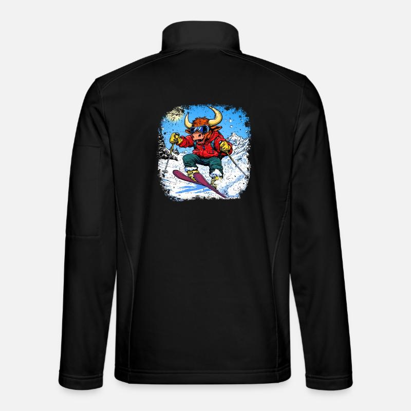 Ski Stier - Unisex Softshelljacke - Schwarz