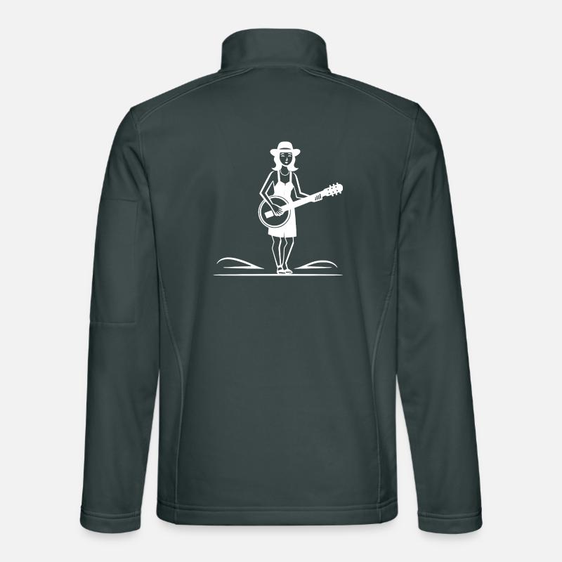 Banjo Player Sketch Unisex Softshell Jacket