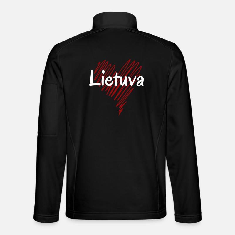 I love Lithuania, Lithuanian pride - Unisex Softshell Jacket - black