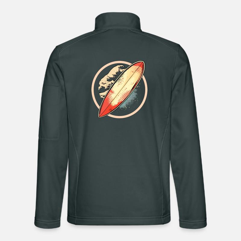 Surfbrett Grafik Unisex Softshelljacke