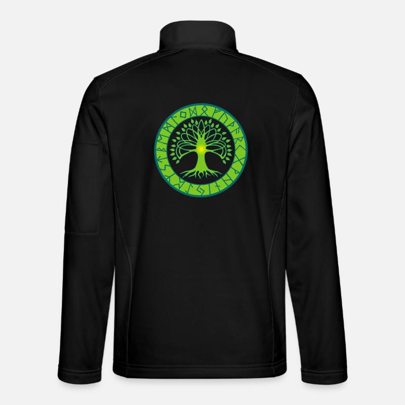 Runic Tree of Life - Unisex Softshell Jacket - black