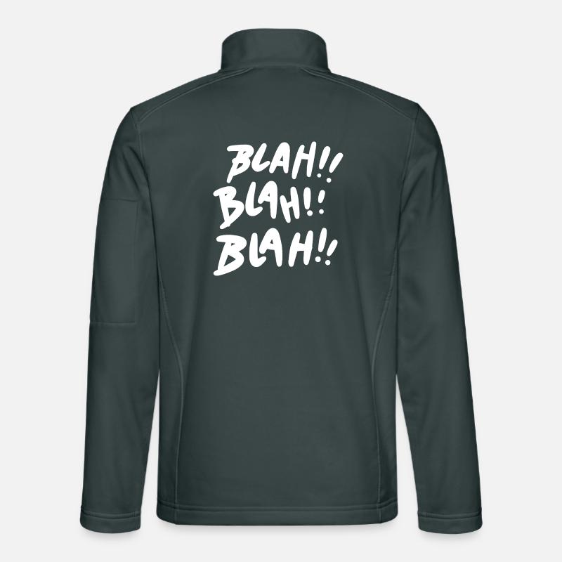 Blah Blah Blah White Unisex Softshell Jacket