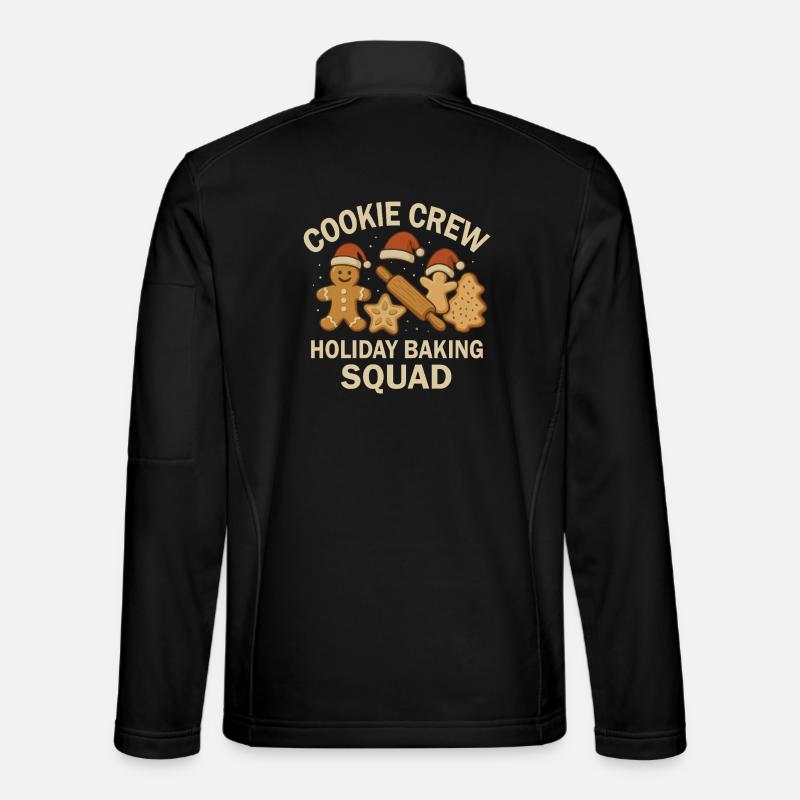 Christmas Baking Team - Cookie Crew Motif - Unisex Softshell Jacket - black