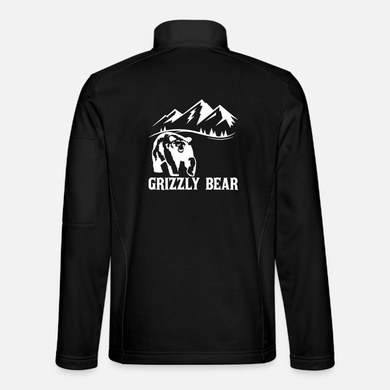 Hiking with a (white) bear - Unisex Softshell Jacket - black
