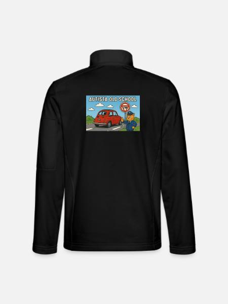 Autista_old_school - Unisex Softshell Jacket - black