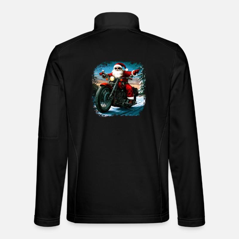 Motorcyclists Christmas - Unisex Softshell Jacket - black