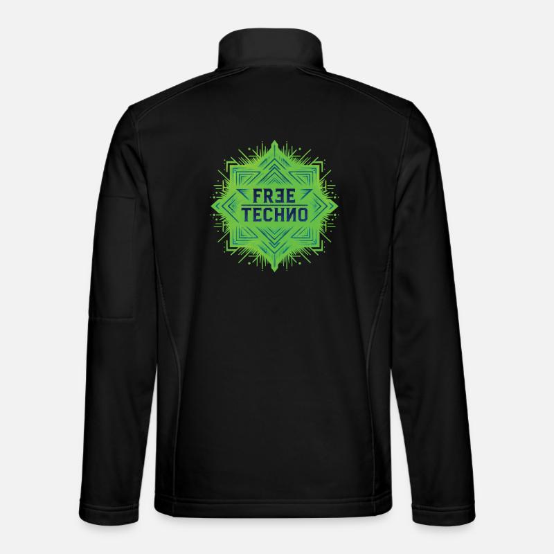 FREE TECHNO #1 - let's talk - Unisex Softshell Jacket - black