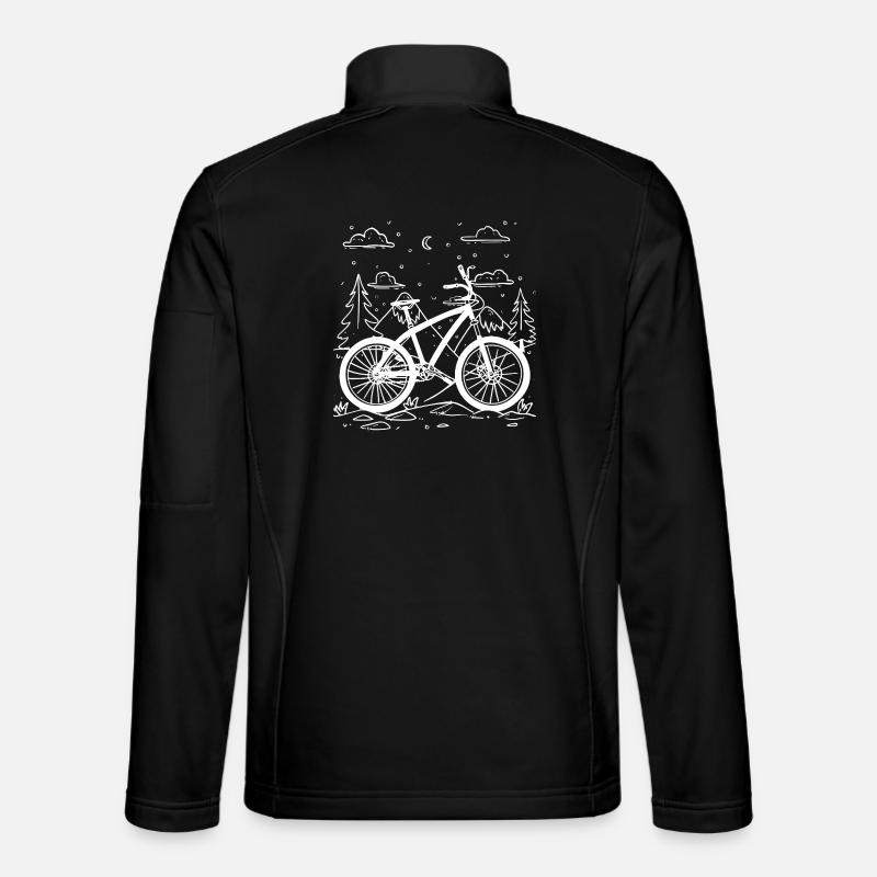 Cartoon Fahrradfahrer - Unisex Softshelljacke - Schwarz
