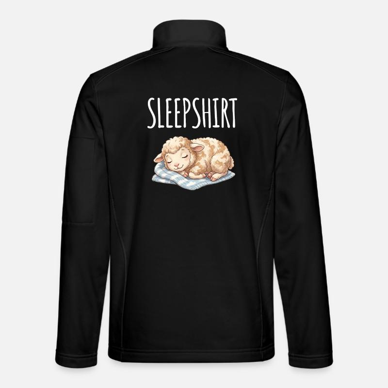 Sheep Sleep Shirt Lamb - Unisex Softshell Jacket - black