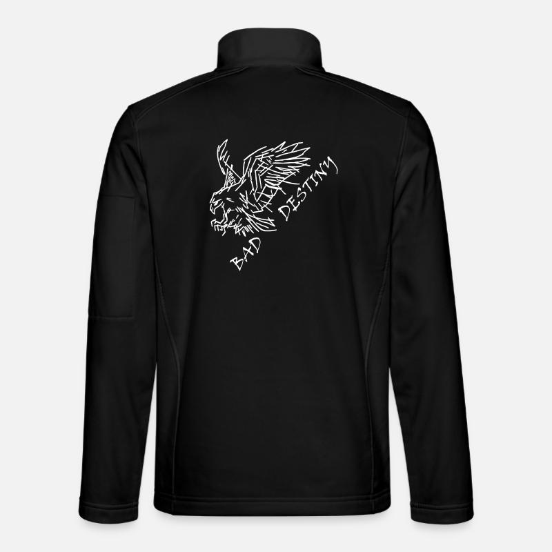 Bad Destiny in white - Unisex Softshell Jacket - black