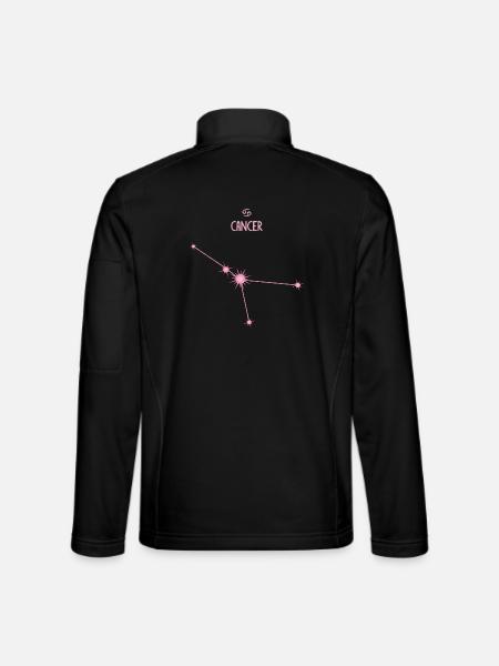 Krebs-Sternzeichen Sternbild Pastellrosa - Unisex Softshelljacke - Schwarz