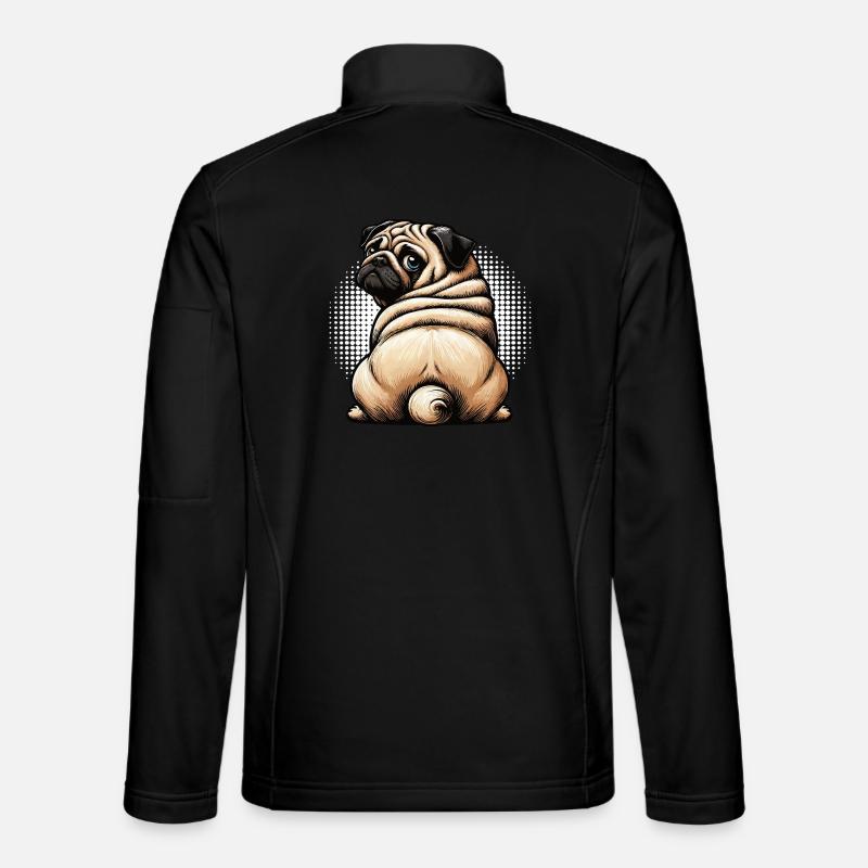 Mops Möpse Mopsbesitzer Mopsliebhaber Mopshalter Unisex Softshelljacke