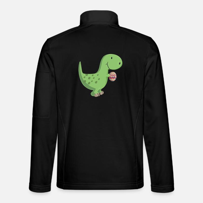 Dino with egg - Unisex Softshell Jacket - black