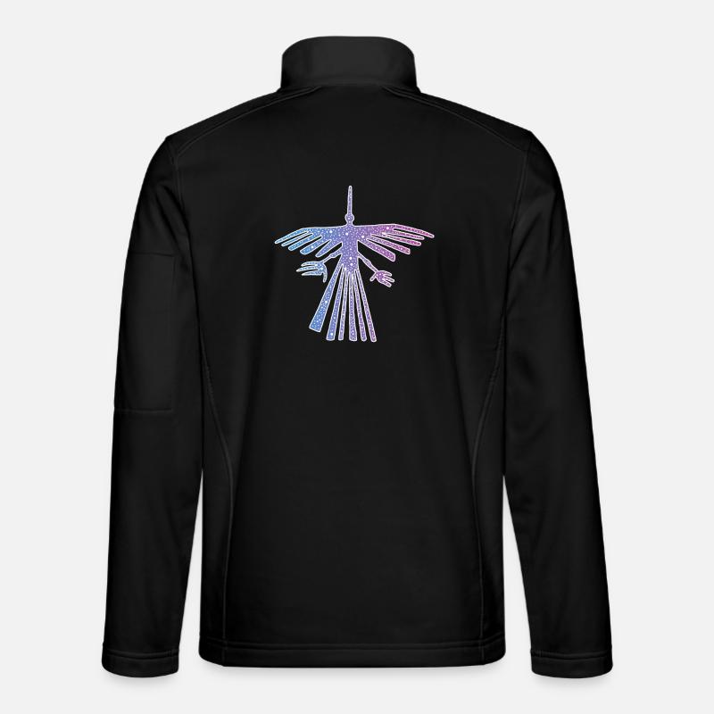 Vogel von Nazca - Unisex Softshelljacke - Schwarz