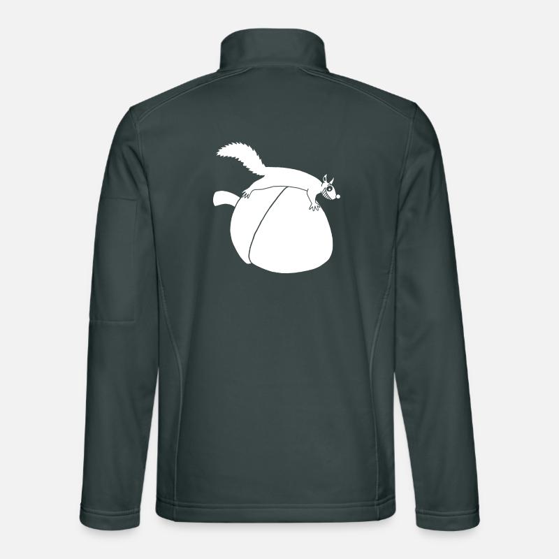 The squirrel against the glans (white) Unisex Softshell Jacket