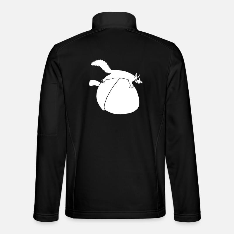 L'écureuil contre le gland (blanc) - Veste en tissu softshell Unisexe - noir