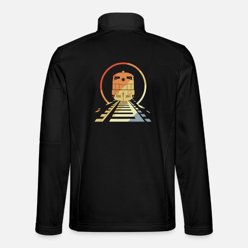 Chemin de fer rétro Veste en tissu softshell Unisexe