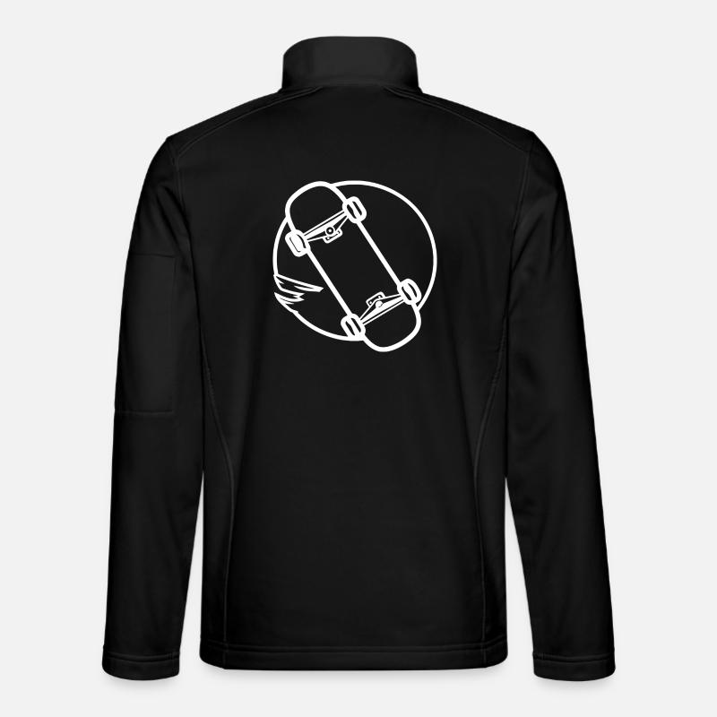 Skateboard Drawing - Unisex Softshell Jacket - black