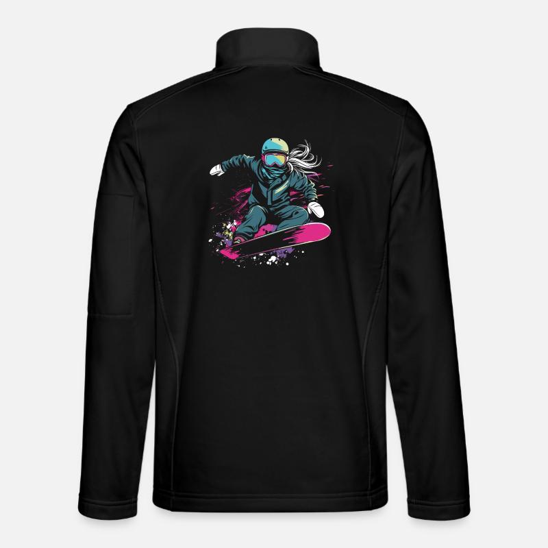 Graphique du snowboarder Veste en tissu softshell Unisexe