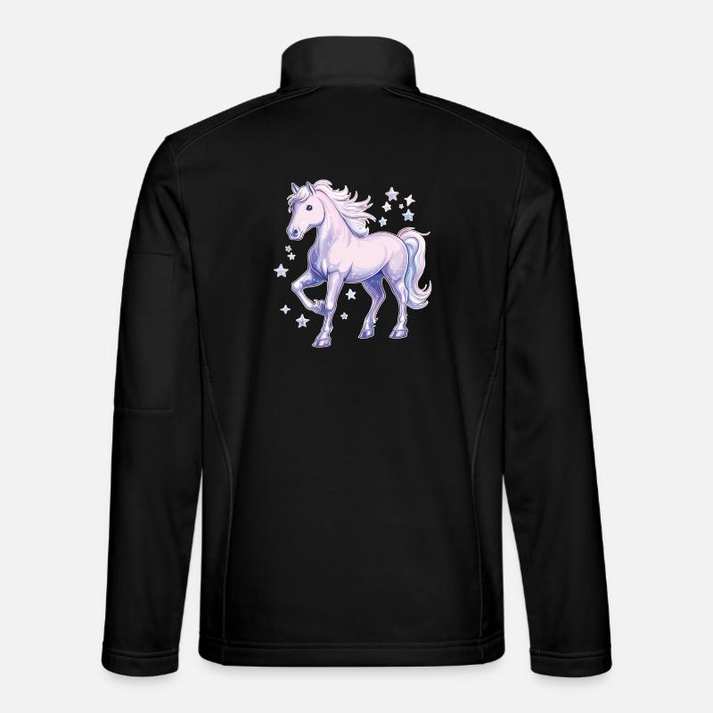Horse with stars - Unisex Softshell Jacket - black