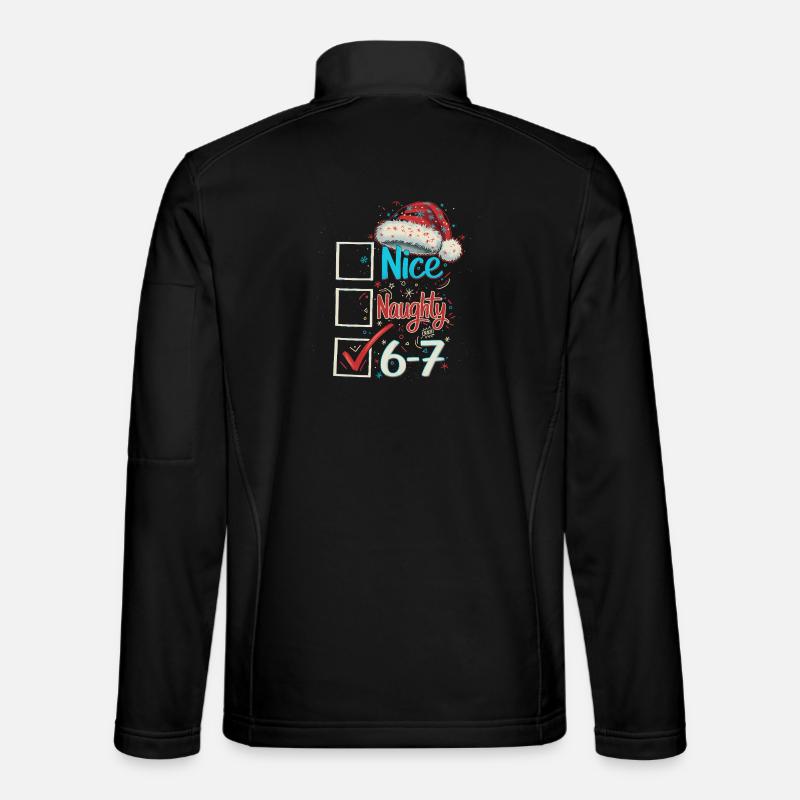 Nice Naughty 6 7 Weihnachten - Unisex Softshelljacke - Schwarz