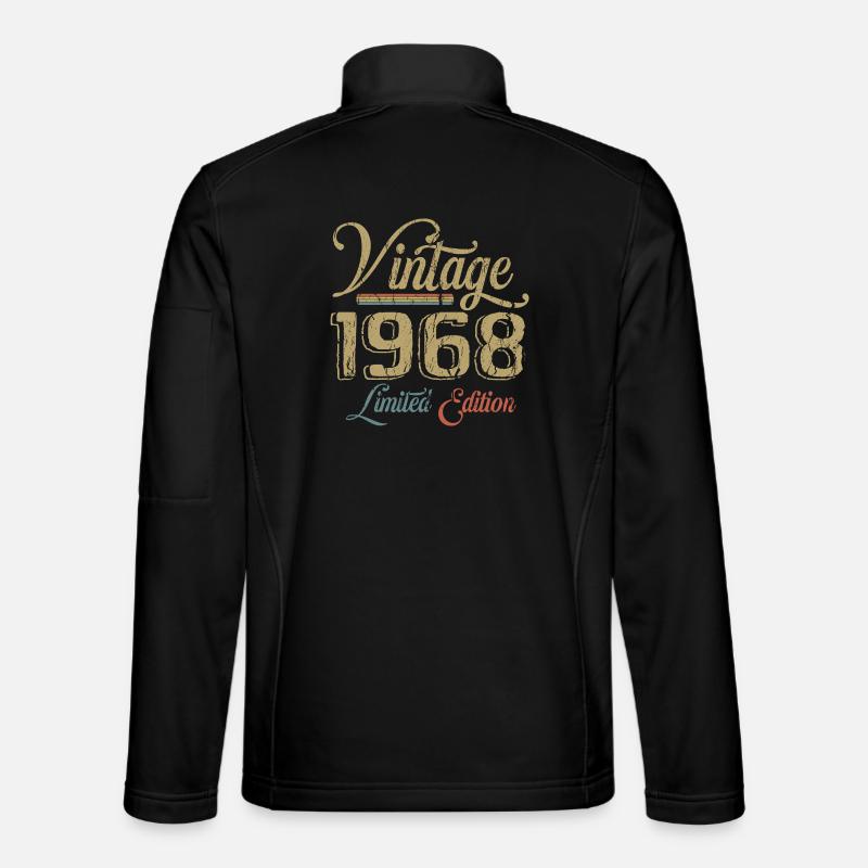 Millésime 1968 Édition limitée Naissance Annésime 1968 Veste en tissu softshell Unisexe