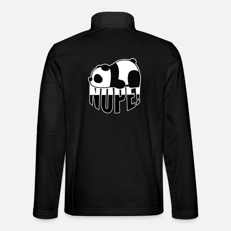 Panda Nope - Unisex Softshell Jacket - black
