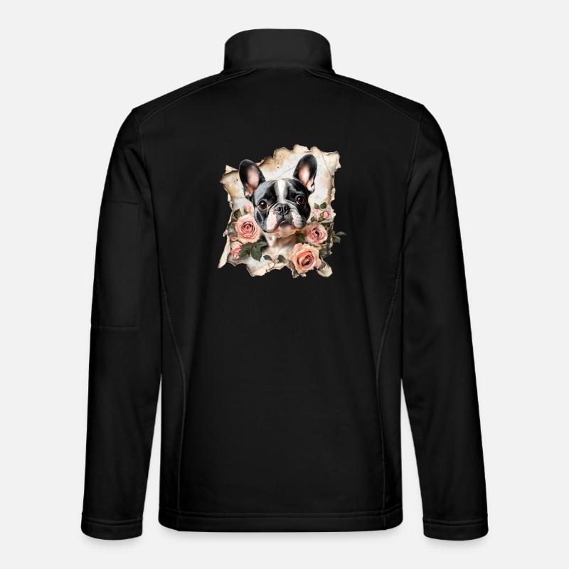 French Bulldog - Unisex Softshell Jacket - black