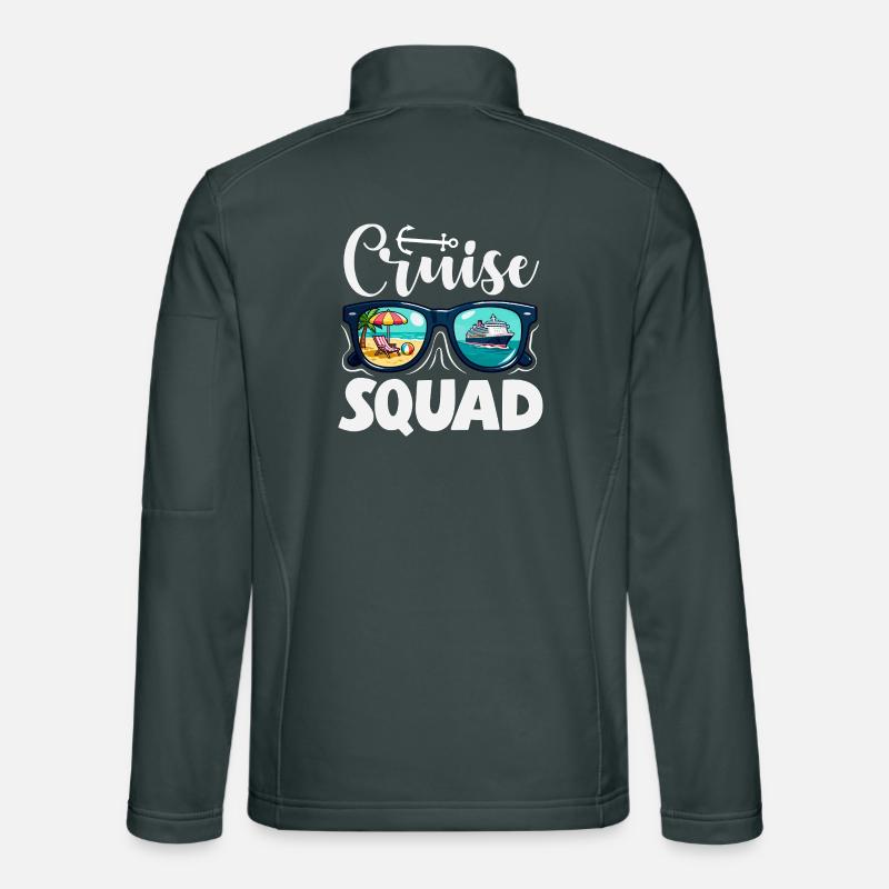 Voyage de vacances avec lunettes de soleil Cruise Squad Veste en tissu softshell Unisexe