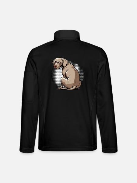 Propriétaire de Weimaraner Passionné de Weimaraner - Veste en tissu softshell Unisexe - noir