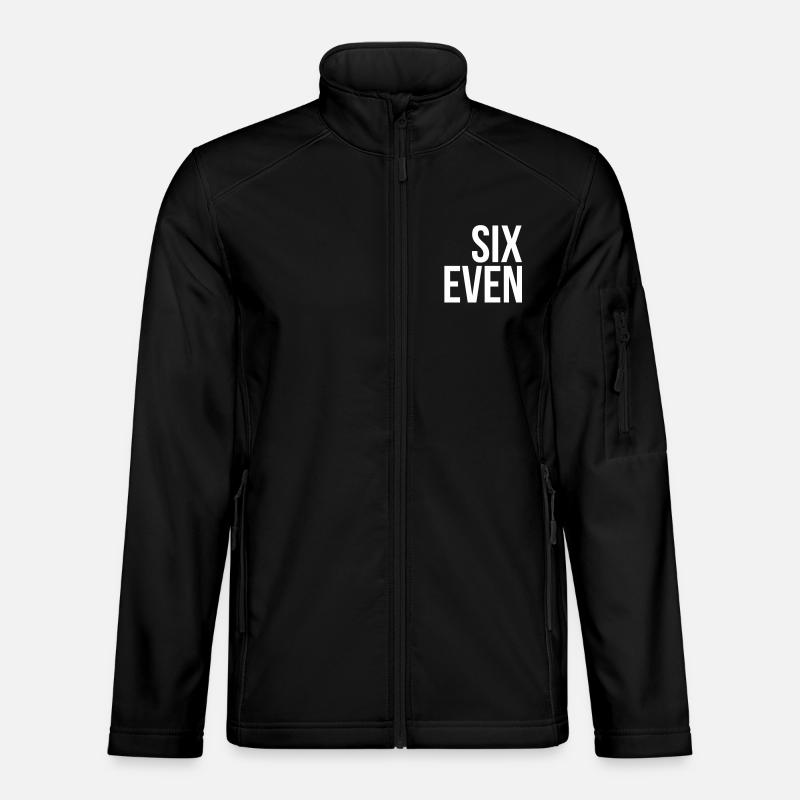 67 "six seven" text - Unisex Softshell Jacket - black