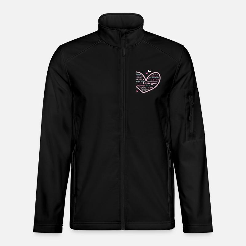 Ich liebe Dich - international - Unisex Softshelljacke - Schwarz