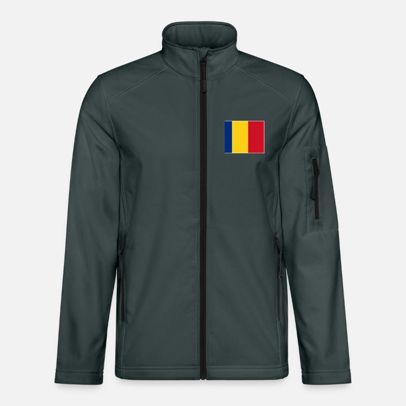 Drapeau Roumanie Veste en tissu softshell Unisexe