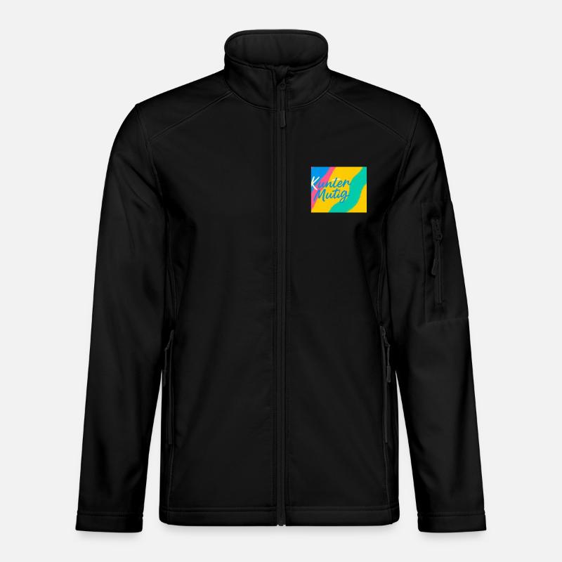 Kunter Mutig Farbrausch - Unisex Softshelljacke - Schwarz