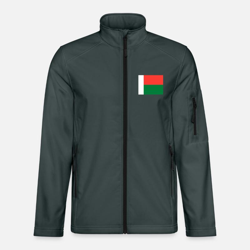 Drapeau de Madagascar Veste en tissu softshell Unisexe